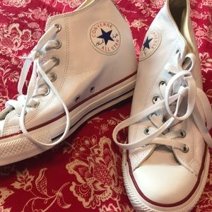 All Learher Wedge Converse Sneakers!